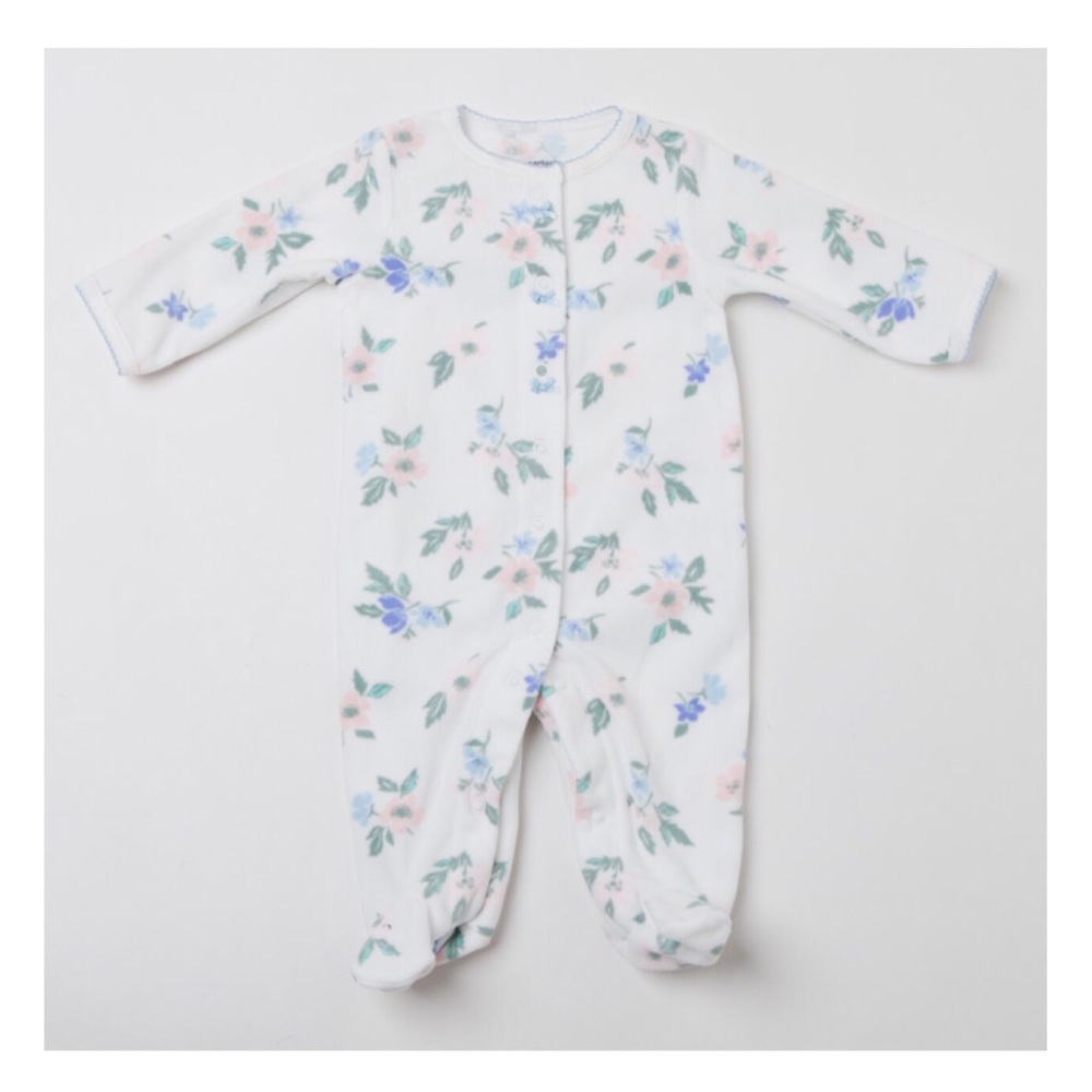 NWT Carter's Floral Footed Fleece Sleep & Play - Picture 5 of 5